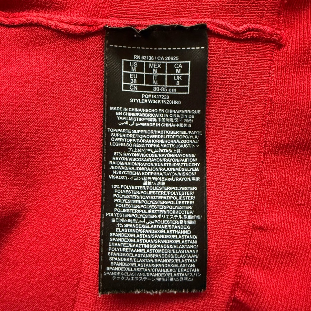 Guess Fit and Flare Dress Red 3/4 Sleeve Size M - Picture 15 of 16